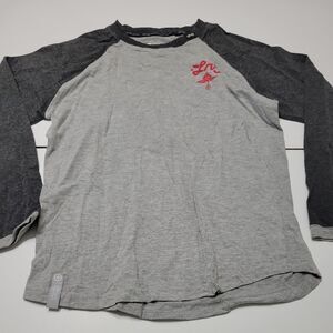 LRG Womens Small Active T-Shirt Grey Large Tree Logo Equipment Lifes Journey